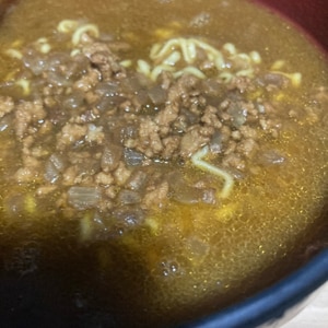 カレーリメイク☆節約カレーラーメン